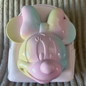 Disney Loungefly Minnie Mouse Tie Dye 3D Molded Pastel Mini Backpack New